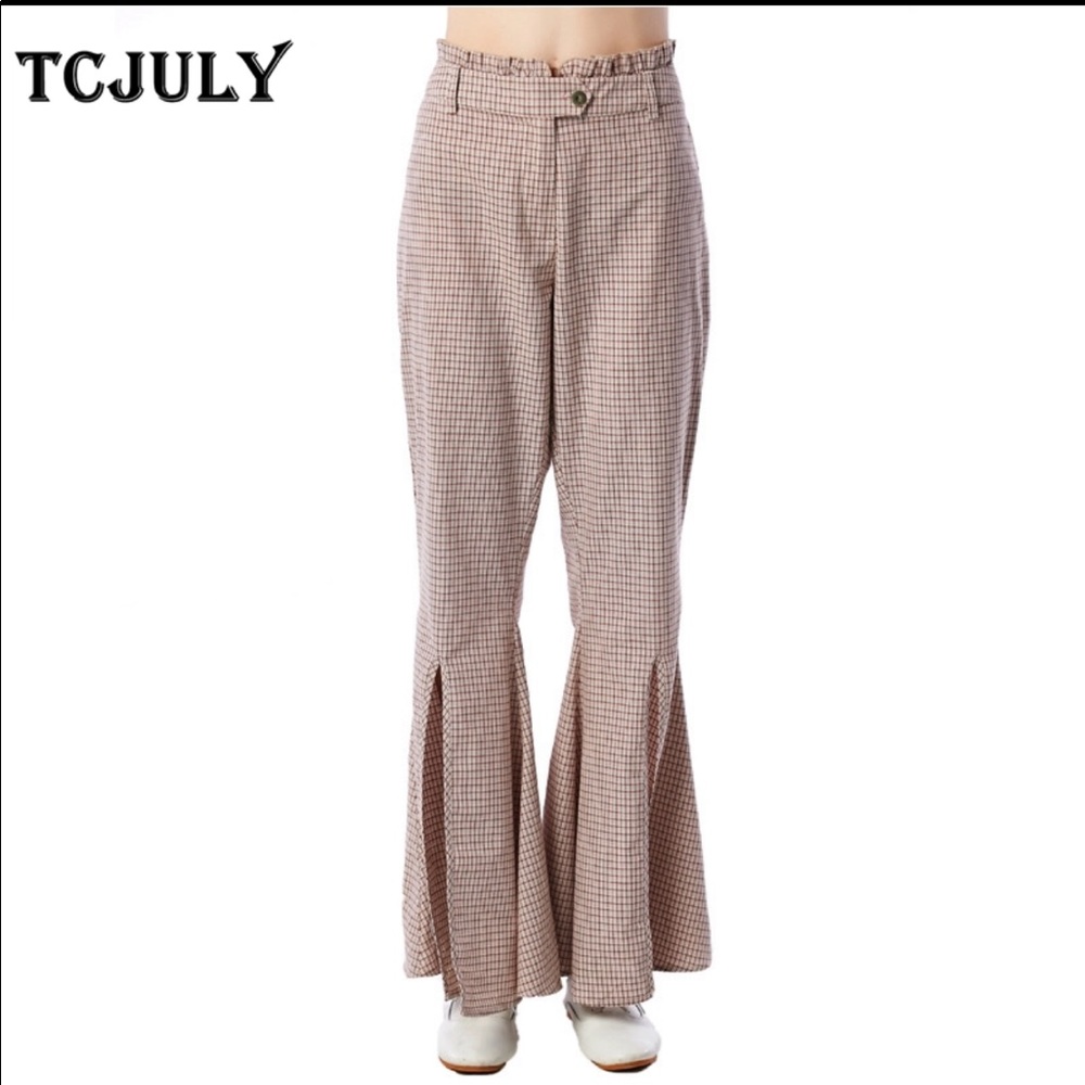 Flair plaid pants
